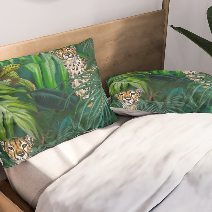 Jungle Cheetah Prints Pillow Sham Gallery Image 2