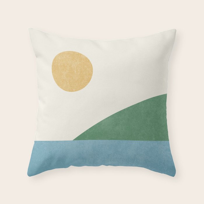Sunny Landscape Throw Pillow Gallery Image 6