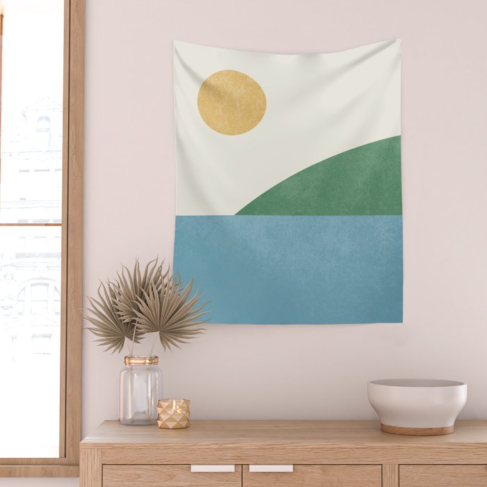 Sunny Landscape Wall Tapestry Gallery Image 2