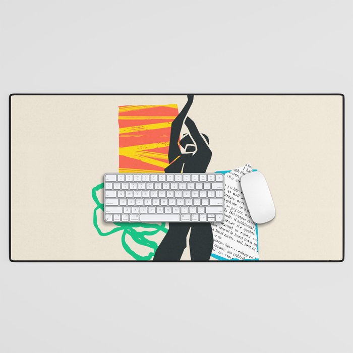 Abstract women body collage art illustration Desk Mat Gallery Image 1