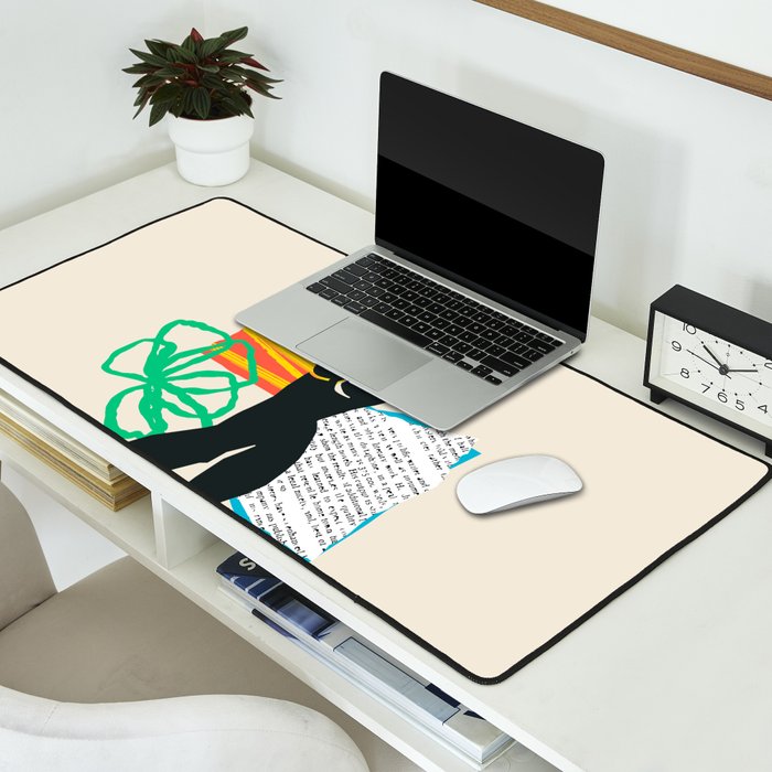 Abstract women body collage art illustration Desk Mat Gallery Image 2