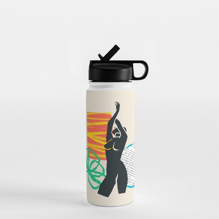 Abstract women body collage art illustration Water Bottle Gallery Image 1