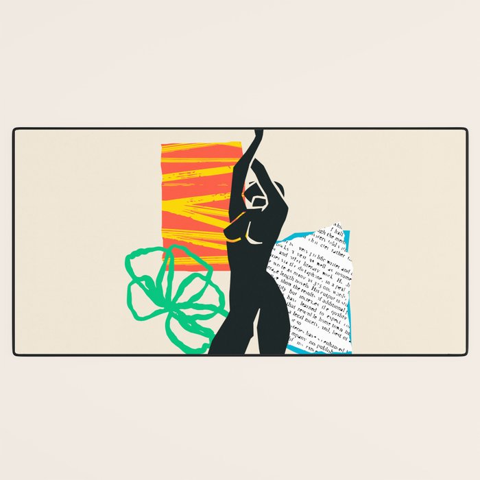 Abstract women body collage art illustration Desk Mat Gallery Image 3