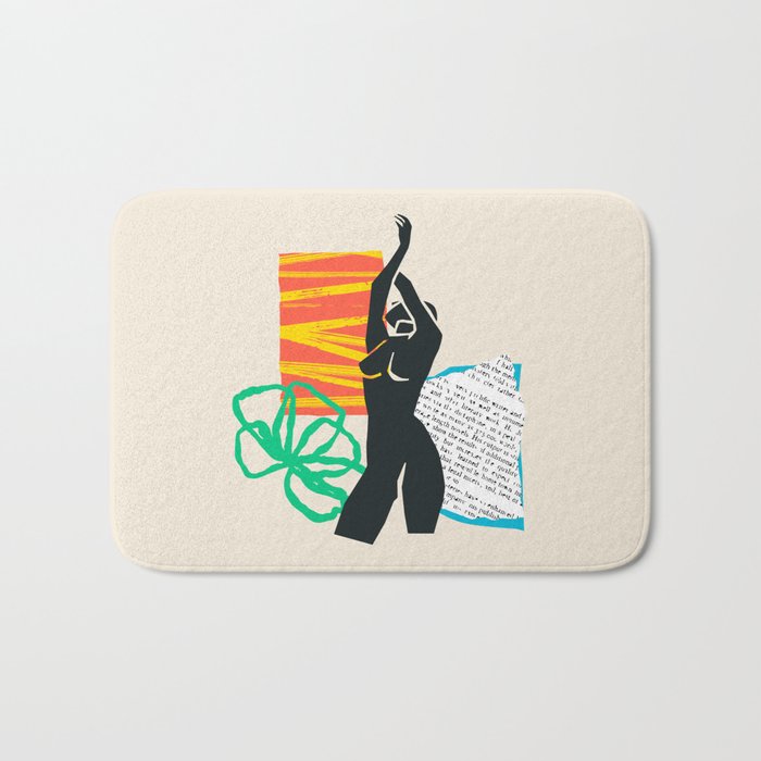 Abstract women body collage art illustration Bath Mat Gallery Image 1