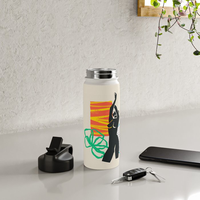 Abstract women body collage art illustration Water Bottle Gallery Image 4