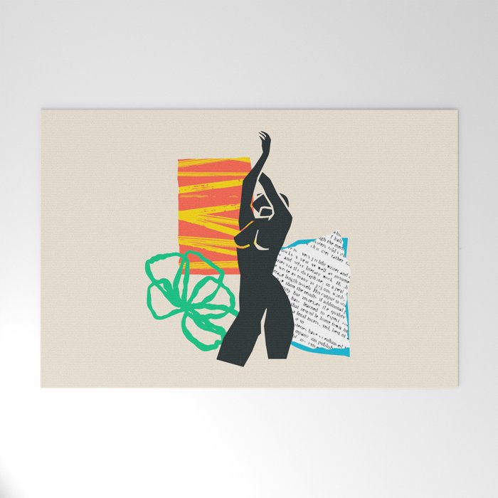 Abstract women body collage art illustration Welcome Mat Gallery Image 1