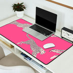 Leaping Cheetahs  Magenta Desk Mat Gallery Image 2