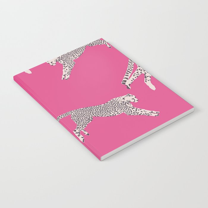 Leaping Cheetahs  Magenta Notebook Gallery Image 2