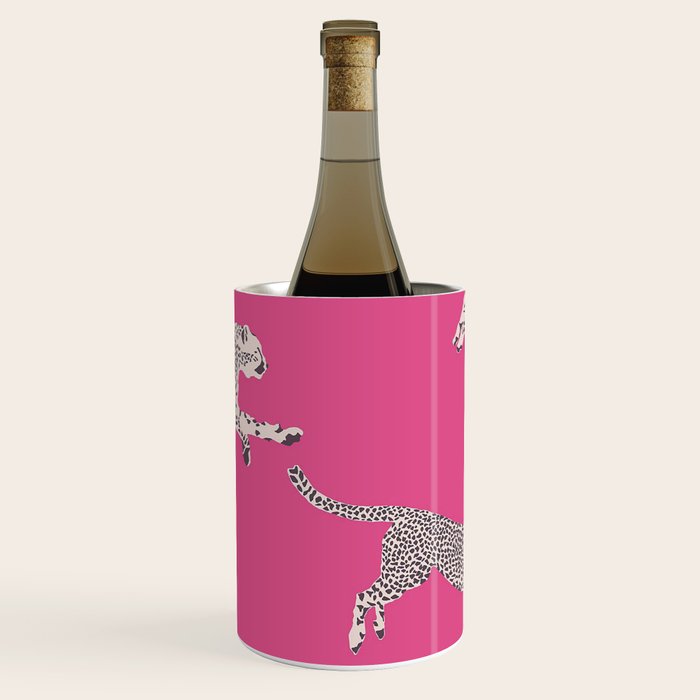 Leaping Cheetahs  Magenta Wine Chiller Gallery Image 1