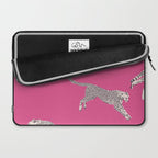 Leaping Cheetahs  Magenta Laptop Sleeve Gallery Image 2