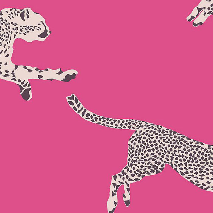 Leaping Cheetahs  Magenta Coffee Mug Gallery Image 2