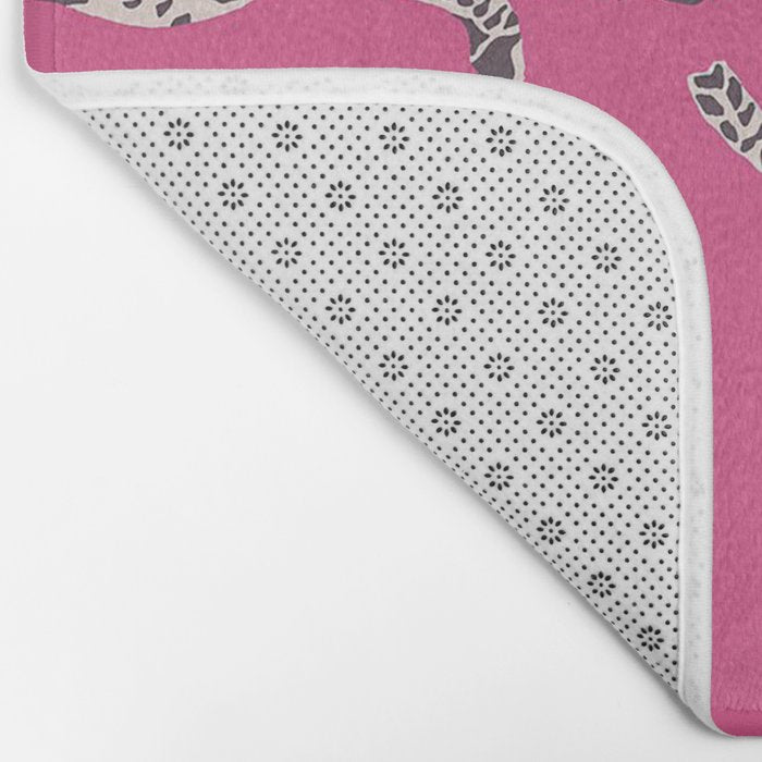 Leaping Cheetahs  Magenta Bath Mat Gallery Image 2