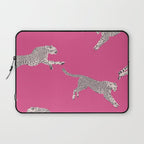 Leaping Cheetahs  Magenta Laptop Sleeve Gallery Image 1