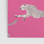 Leaping Cheetahs  Magenta Poster Gallery Image 3