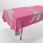 Leaping Cheetahs  Magenta Tablecloth Gallery Image 1