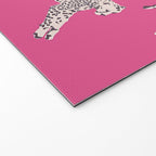 Leaping Cheetahs  Magenta Welcome Mat Gallery Image 2