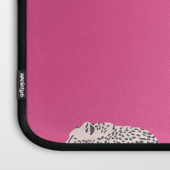Leaping Cheetahs  Magenta Laptop Sleeve Gallery Image 3