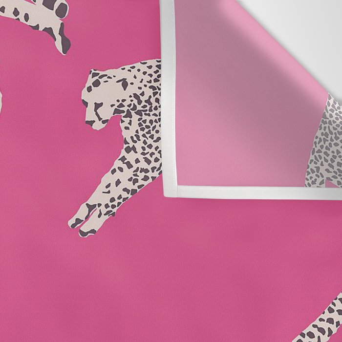 Leaping Cheetahs  Magenta Wall Tapestry Gallery Image 3