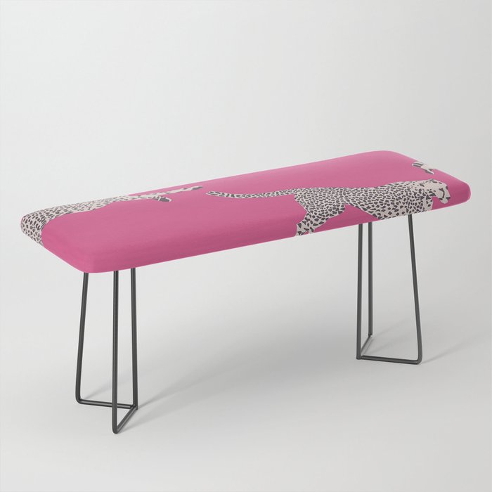 Leaping Cheetahs  Magenta Bench Gallery Image 1