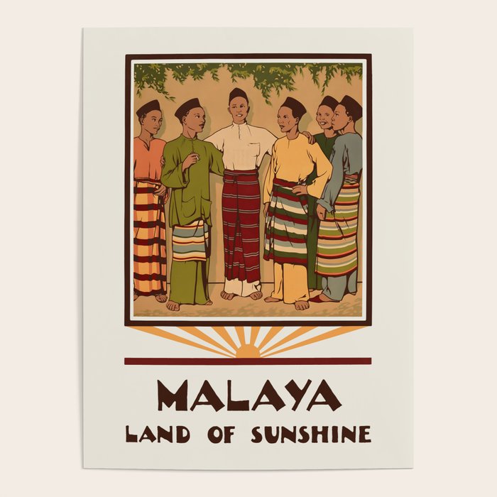 Malaysia and Singapore Vintage travel poster,  1930s Poster Gallery Image 4