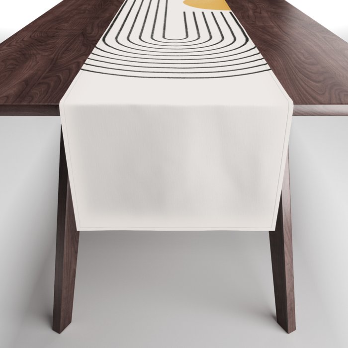 Mid-Century Modern No.22 - Woodblock Print Table Runner Gallery Image 1