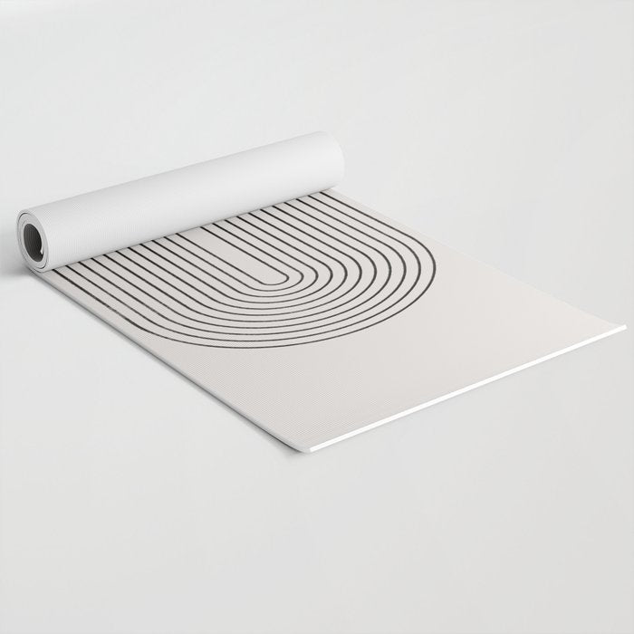 Mid-Century Modern No.22 - Woodblock Print Yoga Mat Gallery Image 2