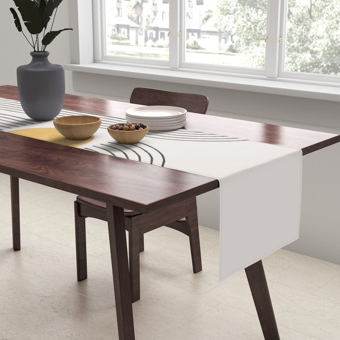 Mid-Century Modern No.22 - Woodblock Print Table Runner Gallery Image 2