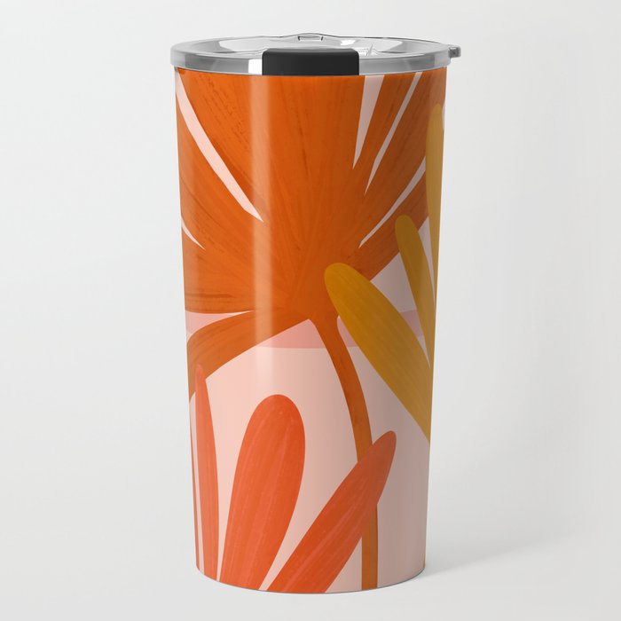 Cozy Sunset Palms Travel Mug Gallery Image 1