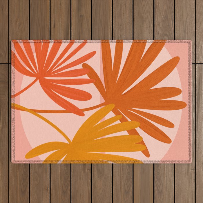 Cozy Sunset Palms Outdoor Rug Gallery Image 1