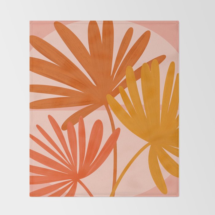 Cozy Sunset Palms Throw Blanket Gallery Image 2