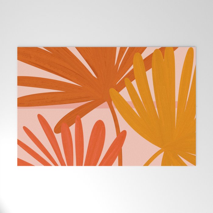 Cozy Sunset Palms Welcome Mat Gallery Image 1