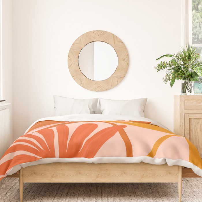 Cozy Sunset Palms Duvet Cover Gallery Image 3