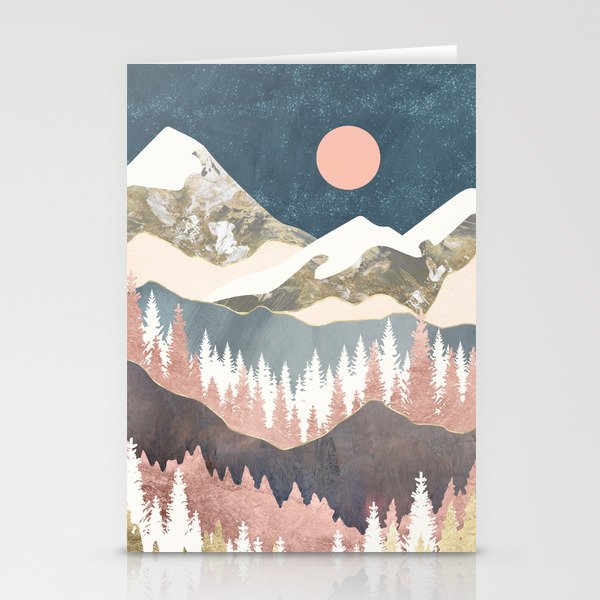 Winter Peaks Stationery Card Gallery Image 2