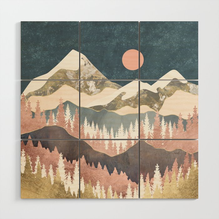 Winter Peaks Wood Wall Art Gallery Image 1