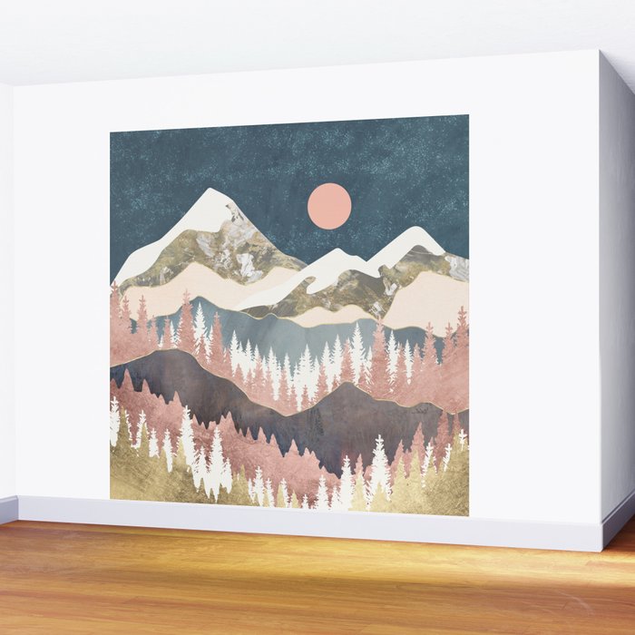 Winter Peaks Wall Mural Gallery Image 2
