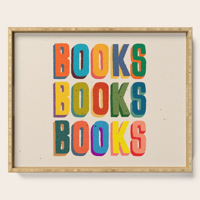 Books books books Serving Tray Gallery Image 1