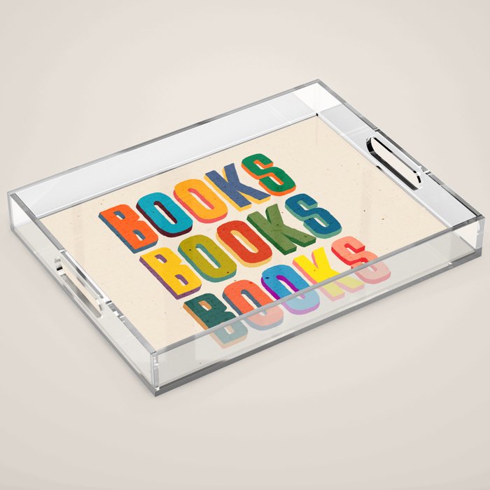 Books books books Acrylic Tray Gallery Image 1