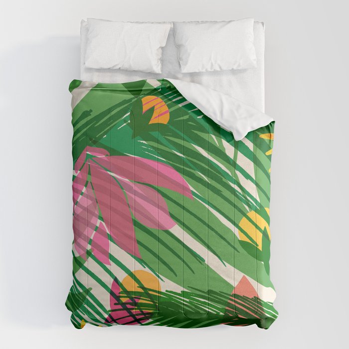 Modern Breezy Hawaiian Print  Comforter Gallery Image 1