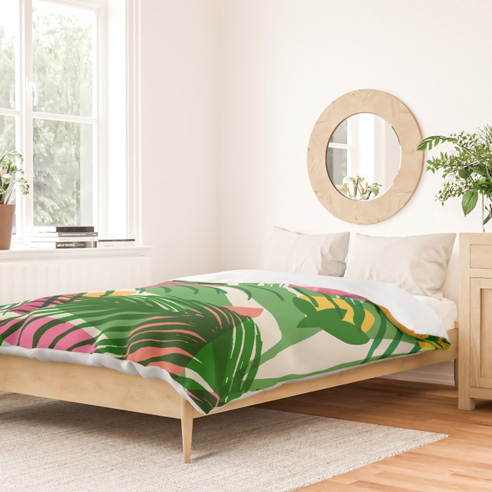Modern Breezy Hawaiian Print  Duvet Cover Gallery Image 2
