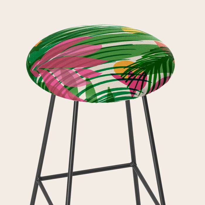 Modern Breezy Hawaiian Print  Stool Gallery Image 2