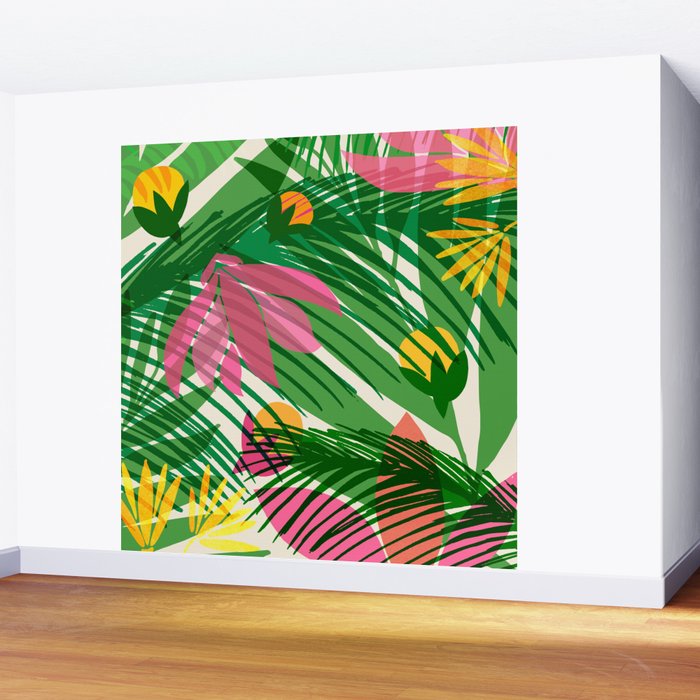 Modern Breezy Hawaiian Print  Wall Mural Gallery Image 2