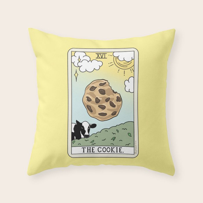 COOKIE READING Throw Pillow Gallery Image 1