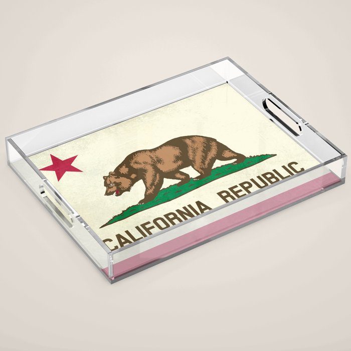 California Republic Flag Acrylic Tray Gallery Image 1