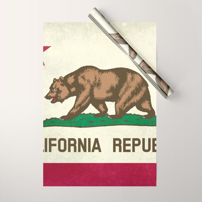 California Republic Flag Wrapping Paper Gallery Image 1