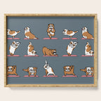 English Bulldog Yoga Serving Tray Gallery Image 1