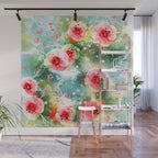 Abstract painting nature and geometric Wall Mural Gallery Image 1