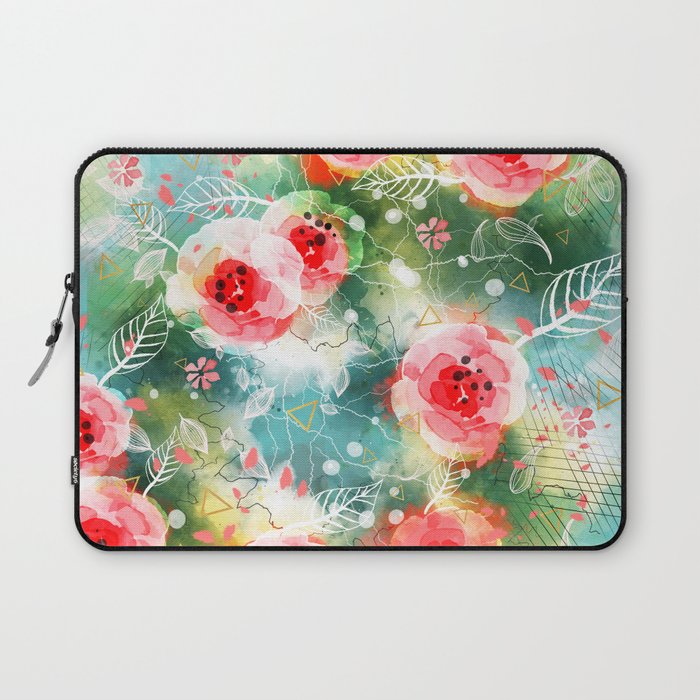 Abstract painting nature and geometric Laptop Sleeve Gallery Image 1