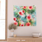 Abstract painting nature and geometric Wall Tapestry Gallery Image 2