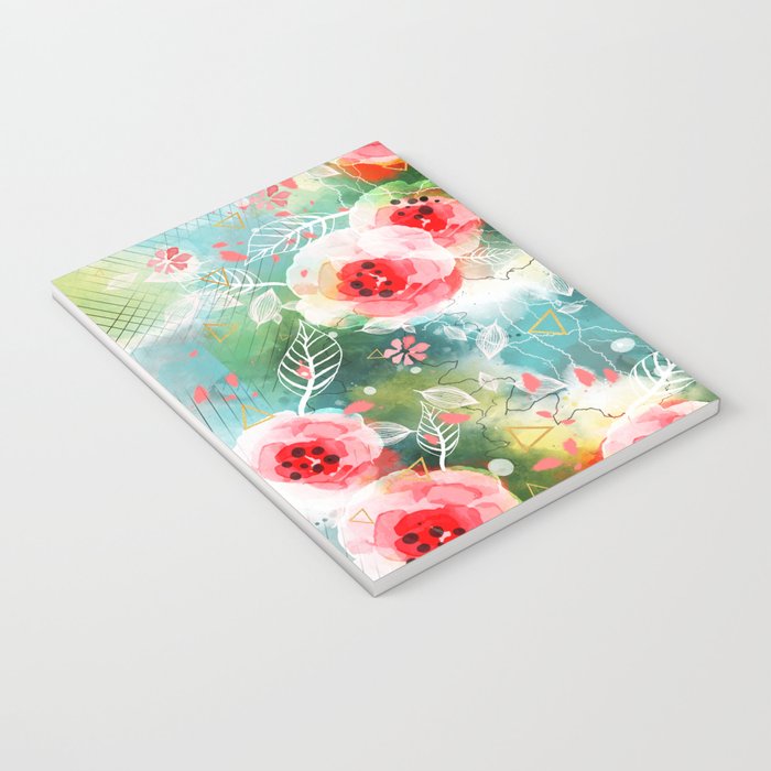 Abstract painting nature and geometric Notebook Gallery Image 3