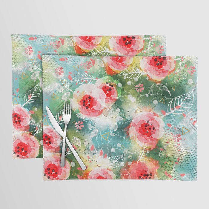 Abstract painting nature and geometric Placemat Gallery Image 1